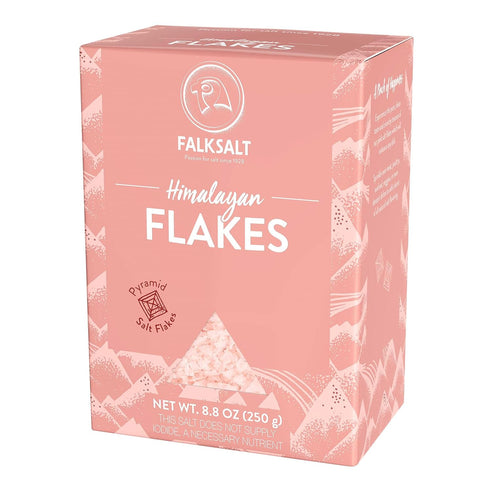 Falksalt - Pink Himalayan Salt Flakes, Handcrafted, Kosher, and All Natural Gourmet