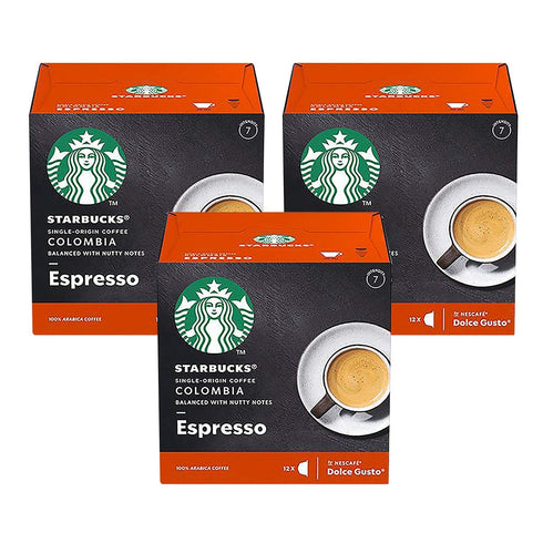 Dolce Gusto 3 (36 36 Nescafe Starbucks Colombia Espresso x Boxes Capsules) Drinks