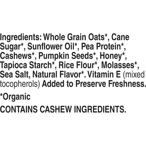 9 oz (Pack 2) Cascadian Farm Organic Honey Cashew Granola, Protein Granola, Non-GMO, Resealable Pouch