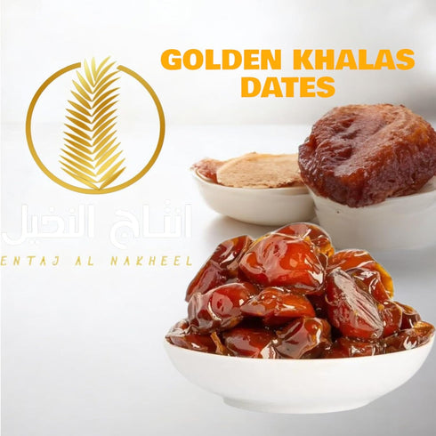 Generic 4 PACK-BOX 8.8 lbs Golden Khalas Saudi Dates Premium, Juicy & Naturally Sweet | Soft Texture, High Fiber