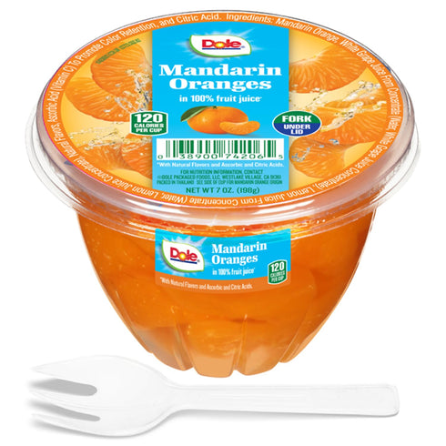 74206011 7 oz. 12/CT Dole Food Company, Inc Fruit Cups Mandarin Oranges