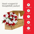 BloomsyBox Forever Blooming Bouquet Fresh Red Roses & White Alstroemeria (Glass Vase Included) Fresh Flowers