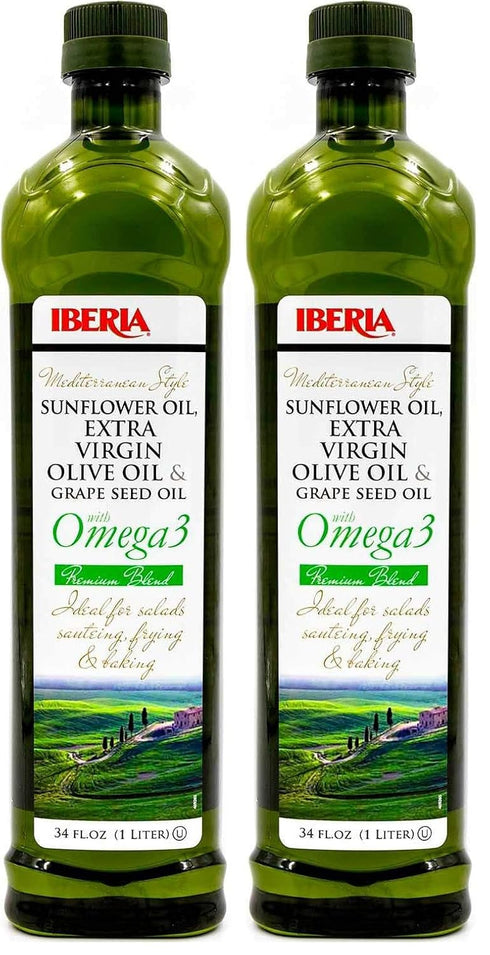 by Iberia Iberia Mediterranean Style Omega 3 Cooking Oil, 34 fl oz, Blend of