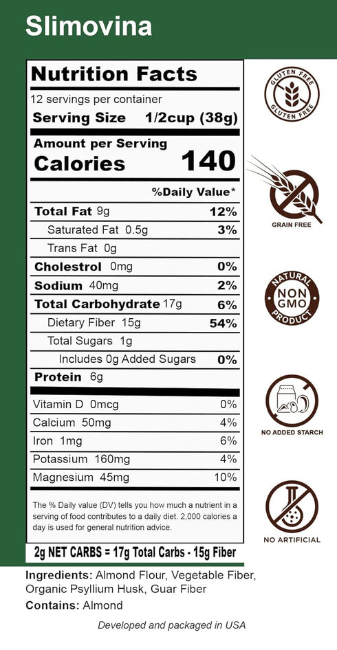 Dals Foods 100% Packaged Healthy Nutritious Fufu, Slimovina | Natural Flour, Low-Carb, Plant-Based Fiber & Protein