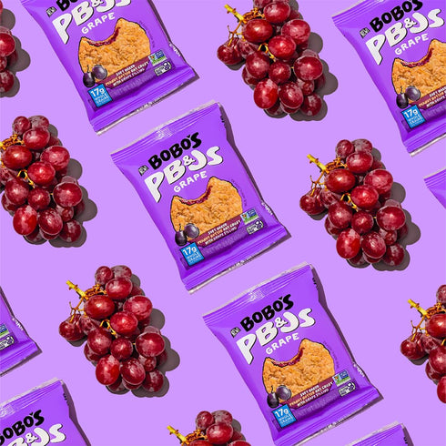 Bobo's Whole Grain Oats Grape PB&J Snack Bars - Gluten Free & Non-GMO