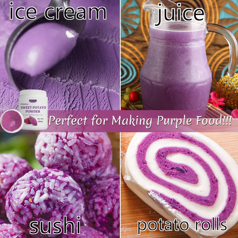 1LB/454g,Natural Premium Purple Sweet Potato Powder Purple Food Coloring,No Additives & Gluten Free.