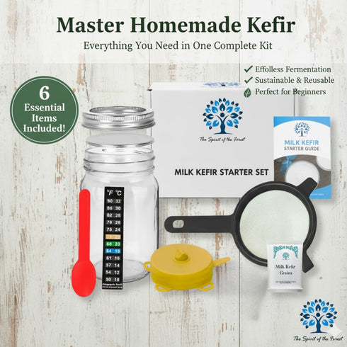SET Original Milk Kefir Lebanese Starter COMPLETE w/ Grains - Active Probiotic Starter Cultures Easy Care Culture