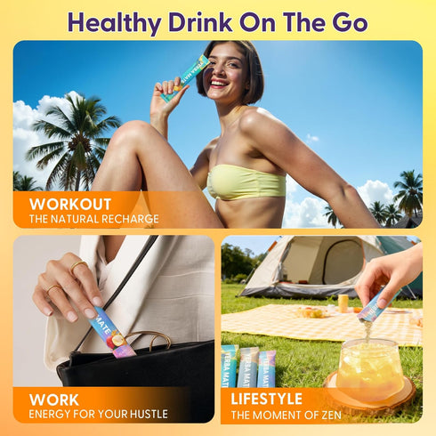 30 Yerba Mate Instant Tea Powder with Collagen & Vitamin C, Clean Energy for Glowing Skin & Crash-Free Focus, Gut