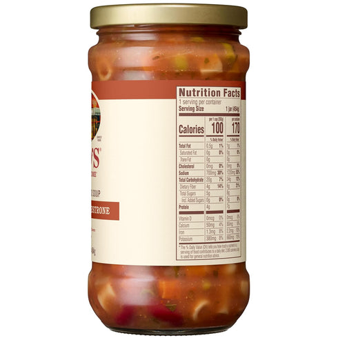 16oz, Rao's Homemade Vegetable Minestrone Soup, Real Vegetables, Traditional Italian Heat and Serve Soup
