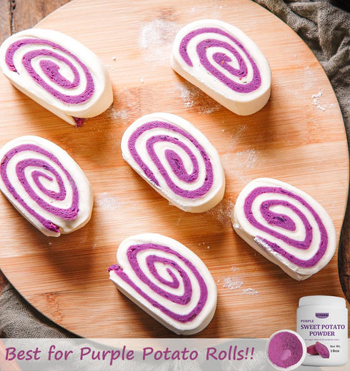 1LB/454g,Natural Premium Purple Sweet Potato Powder Purple Food Coloring,No Additives & Gluten Free.