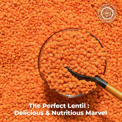 3.0 Pride Of India - Indian Split Masur Red Lentils - Protein & Fiber Rich Masoor Dal, Pound Jar