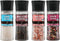 Soeos Spice Seasoning Set of 4, 9.8oz with Integrated Grinders, Perfect for BBQ Gift Set