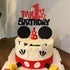 BEISHIDA Boys Mouse Cake Toppers, Mouse Birthday Party Decorations for My 1st Birthday Red and Black Supplies for Kids
