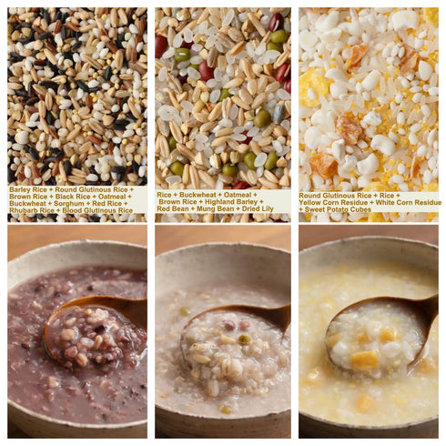 7 95g/P Whole Grain Porridge, Nutritious Breakfast Porridge, different Combinations, Mung Bean Lily Porridge/Red Rice