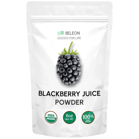 Organic Blackberry Powder, Pure All Natural Powder for Baking, Flavoring, Smoothies, Beverage, 8 oz