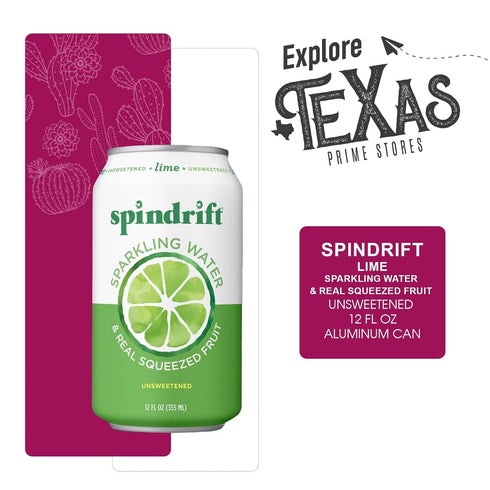 20- Pack 12 oz Spindrift of Lime Sparkling Water & Real Squeezed Fruit fl Can