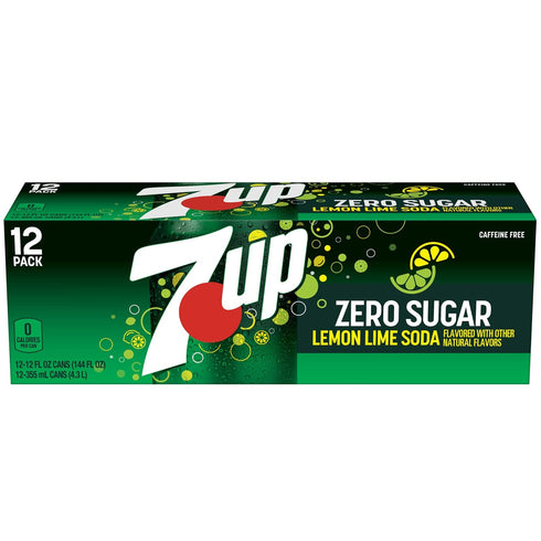 7-Up 12 Oz., Pack 12 Zero Sugar Soda