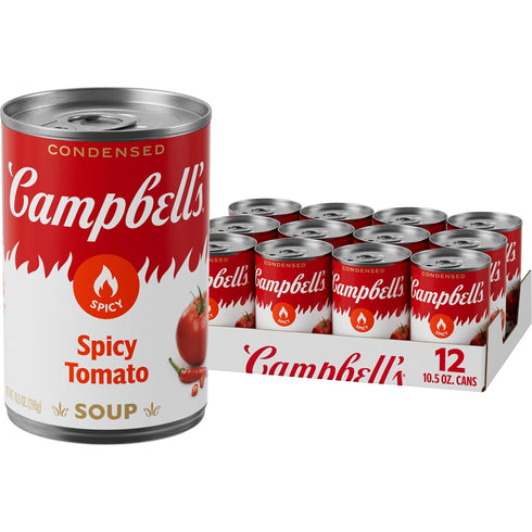 Campbell's Condensed Spicy Tomato Soup, 10.5 oz Can (Case of 12)