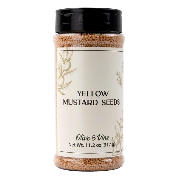 Olive & Vine Yellow Mustard Seeds, Tangy Flavor, For Pickling & Cooking,