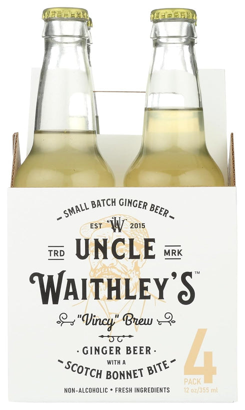 4pk, 12 Oz Uncle Waithley's, Ginger Beer, Fl