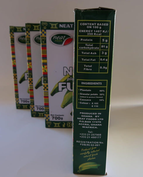 Generic 4 packs 4x 700g Neat plaintain fufu