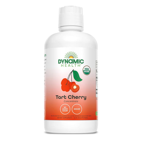 Dynamic Health Organic Tart Cherry Juice, Unsweetened 100% Juice Concentrate, Antioxidants Supplement,