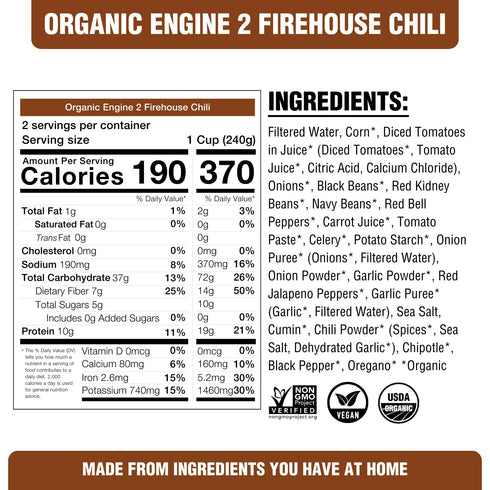 (16.9 oz, 2 PLANTSTRONG Chili & Stew USDA Organic, Non-GMO, Plant-Based, Vegan, Gluten-Free, Oil-Free, Lightly Salted