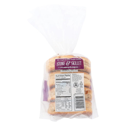4 Count, 12 OZ STONE & SKILLET Cinnamon Raisin English Muffins
