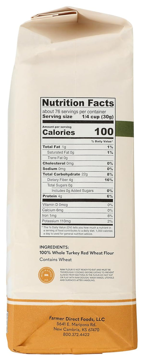 5 LBS Heirloom Wheat Flour | Farmer Direct Foods | Regenerative Bread Flour | | Easily Digestible | Non-GMO | Made