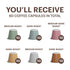 60 Count, 100% Pack G GRANA Coffee Pods, Compatible with Nespresso OriginalLine, Medium and Dark Roast Espresso, USDA