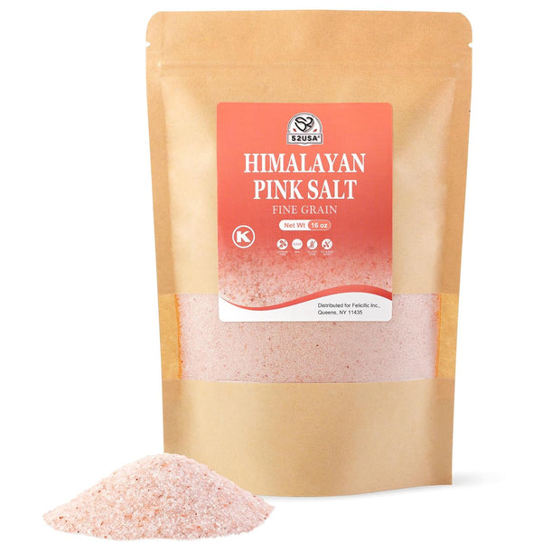 52USA Fine Grain Himalayan Pink Salt, 1 lb Resealable Bag, Pure Unrefined
