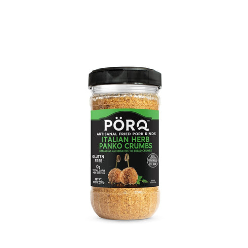 PRQ Artisanal Fried Pork Rinds Panko Crumbs, Italian Herb, 10.5 oz. Paleo