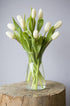 Blooms2Door 10 PRIME NEXT DAY DELIVERY - Fall Collection - Bouquet Of Farm-fresh White Tulips With Vase,.Gift