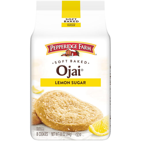 Pepperidge Farm Soft Baked Ojai Lemon Sugar Cookies, 8.6 Oz Bag (8