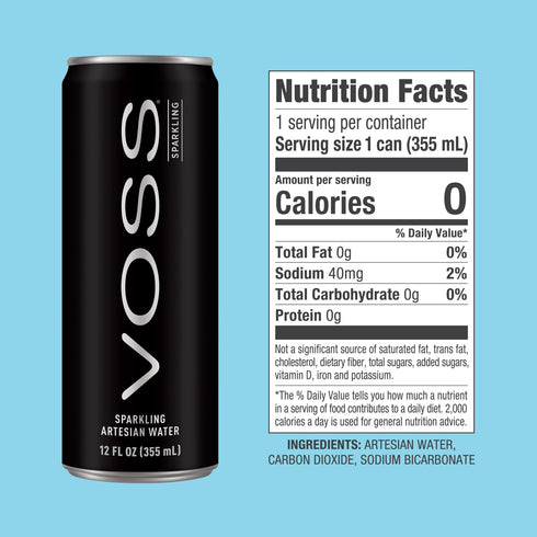 3 Pack 8 24 VOSS Artesian Sparkling Water Cans - of Slim Cans - Pure Carbonated Water Refreshment - Perfect