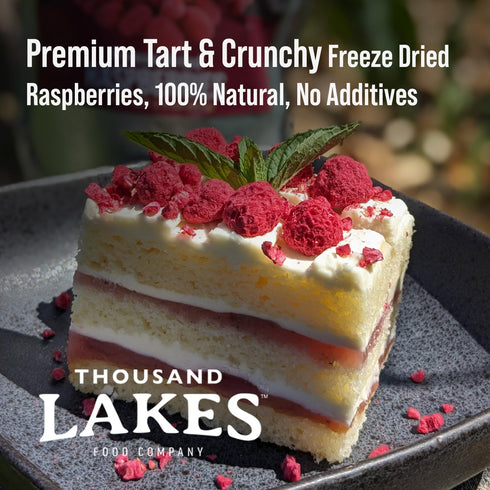 Thousand Lakes Freeze Dried Fruit - Raspberries 1.2 Ounces, No Sugar Added, 100% Whole Raspberries