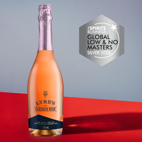 45 (25.4 Oz) Lyre's Non Alcoholic Classico Ros Sparkling, Alcohol Free Pink Sparkling, Award-Winning, Vegan Friendly