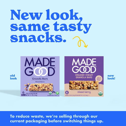 MadeGood Granola Mixed Berry Bars, 6ct, 5.09 oz.