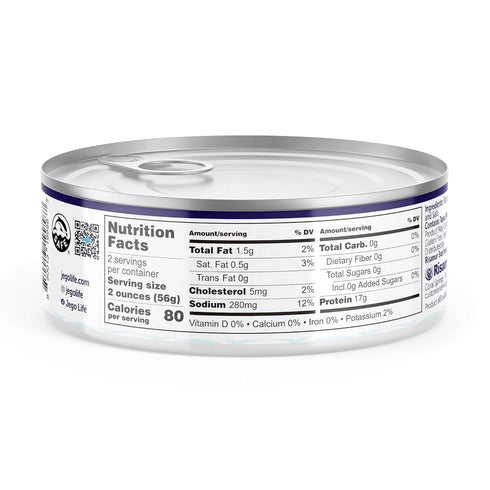 Pack 12 5oz Jego Solid Tuna in Water | Wild Natural Catch Tuna | Keto | Low Carb | Gluten Free | Soy Free | Canned |