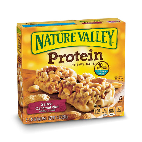 General Mills Nature Valley Chewy Granola Bar, Protein, Salted Caramel Nut, 1.4 Ounce ,