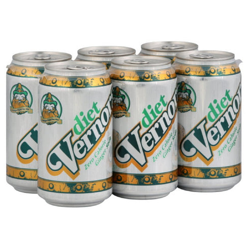 Vernor's Ginger Ale Diet 6 pack, 12-Ounce (Pack of 4)