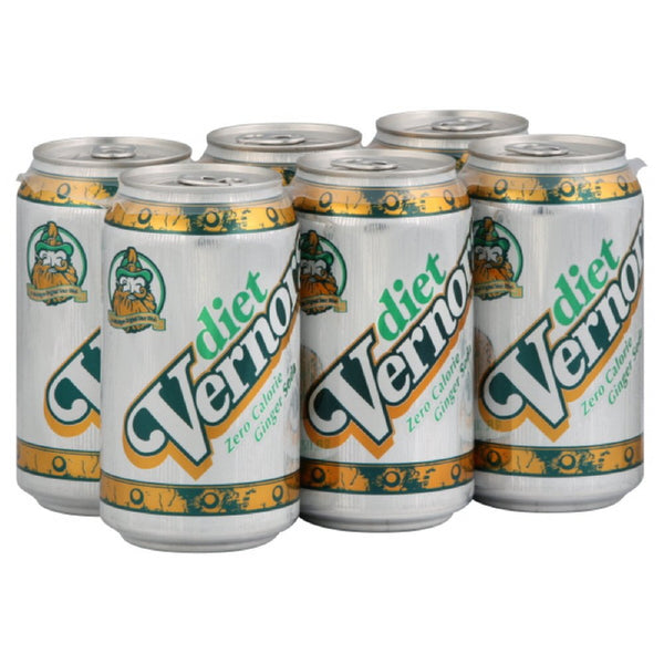 Vernor's Ginger Ale Diet 6 pack, 12-Ounce (Pack of 4)
