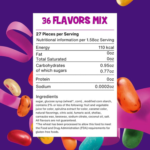 12 Pack 3.5oz 9 Packs The Jelly Bean Planet, Sour Jelly Beans Grab Bags - of Individually Wrapped Gourmet Jellybeans