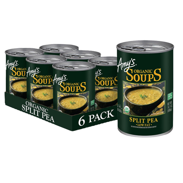 Amy's Soup, Vegan Split Pea Canned Soup, Gluten Free, Made With Organic