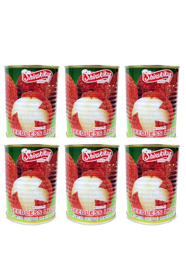 Shirakiku Whole Seedless Lychee - Japanese Fresh Lychee Fruit Canned | Water,