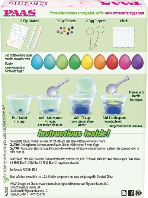 Set: PAAS Egg Decorating Kit Super Deluxe and Marble - America's Favorite Easter Tradition