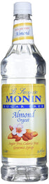 Monin - Sugar Free Almond Syrup, Subtle Sweetness with Rich Almond Flavor,