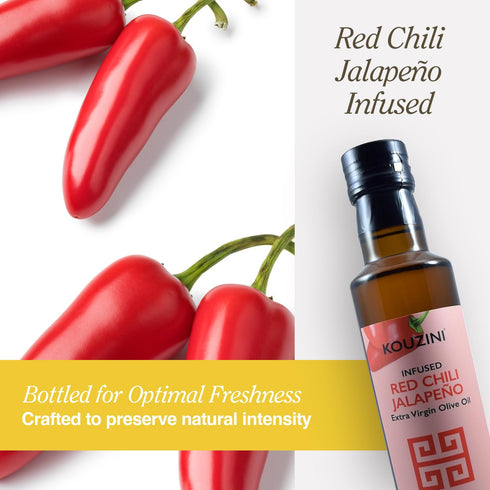 Co-Pressed Extra Virgin Olive Oil with Red Chili and Jalapeno