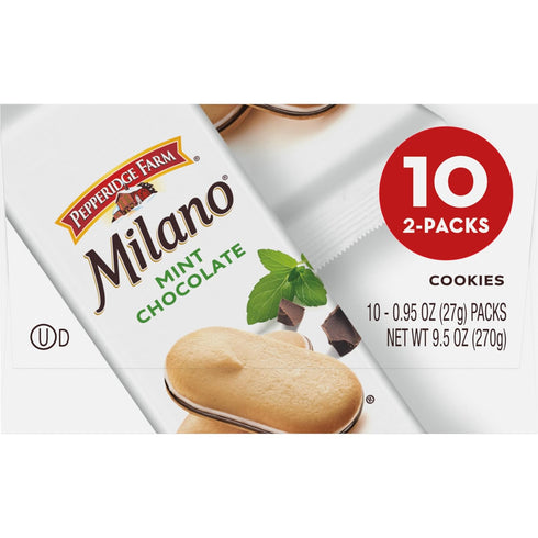 10 Packs, 2 Pack Pepperidge Farm Milano Cookies, Mint, Cookies per