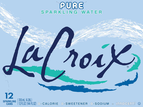 12 Oz (pack 12) La Croix Sparkling Water, Pure, Fl